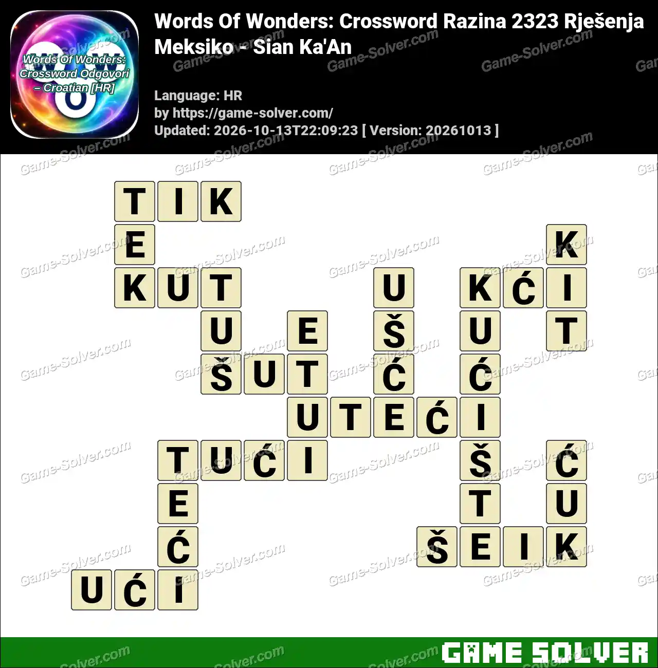 Words Of Wonders: Crossword Razina 2323 Rješenja – Meksiko – Sian Ka’An